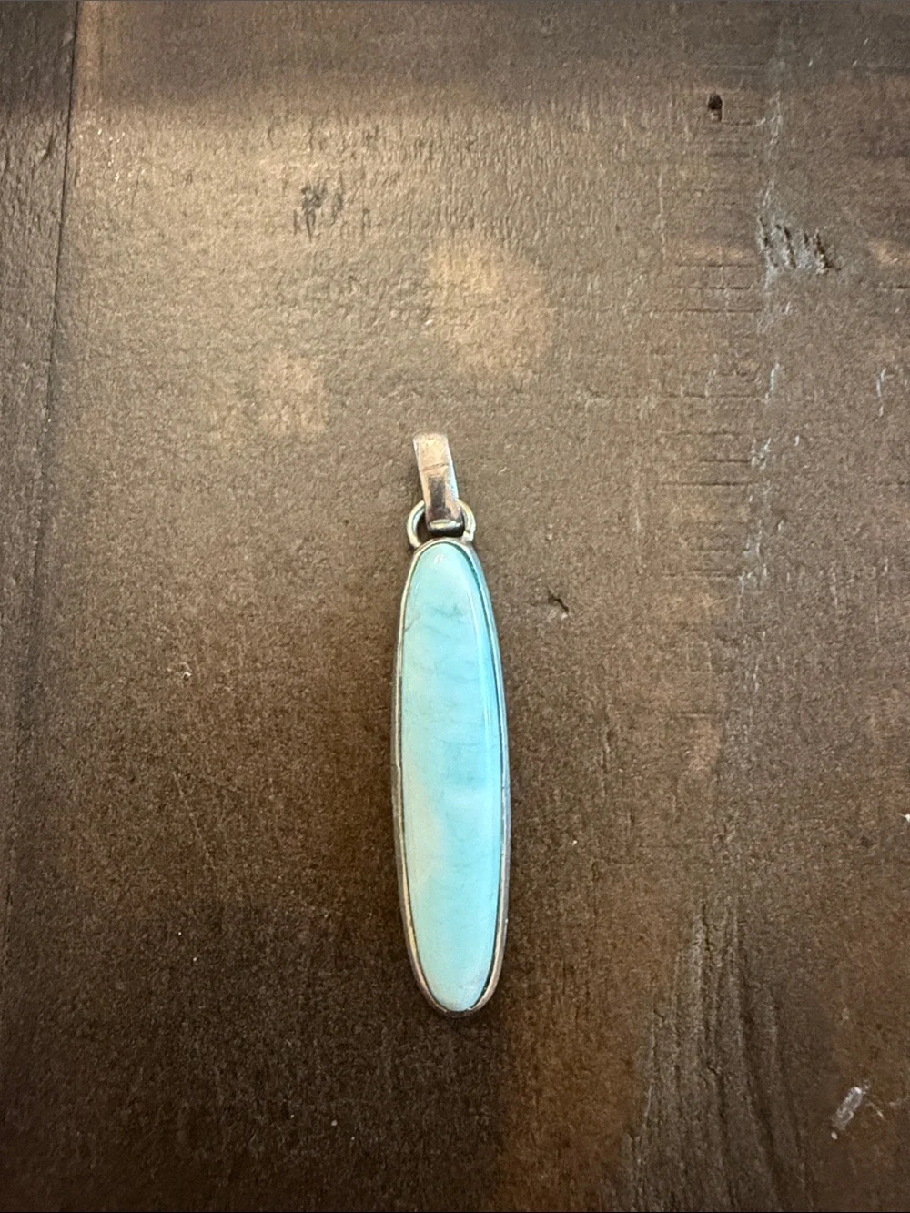 Sterling Silver Larimar Stone Pendant - Women’s Jewelry
